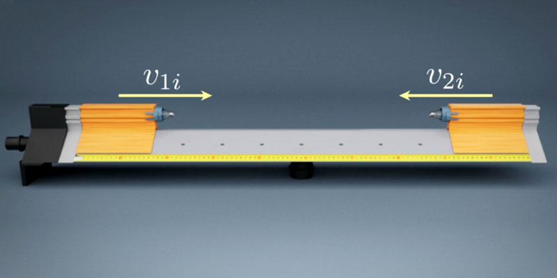 Gliders showing inward travel at initial velocities.